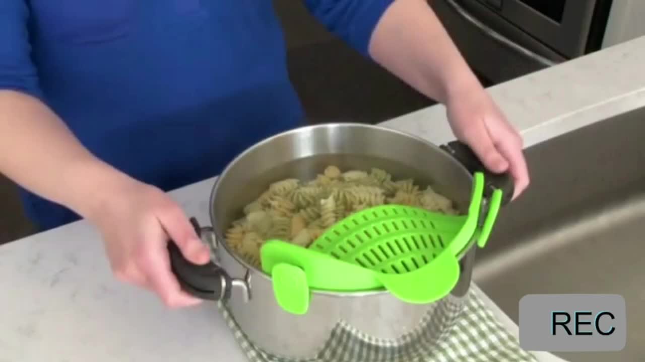 Adjustable Silicone Pot Strainer and Pasta Strainer