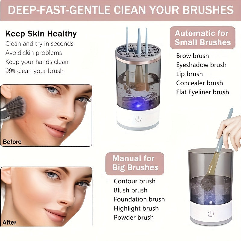 USB-Powered Electric Makeup Brush Cleaner and Dryer