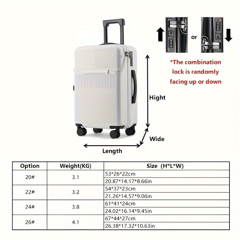 Premium Hard Side Carry-On Suitcase with Extra Tricks