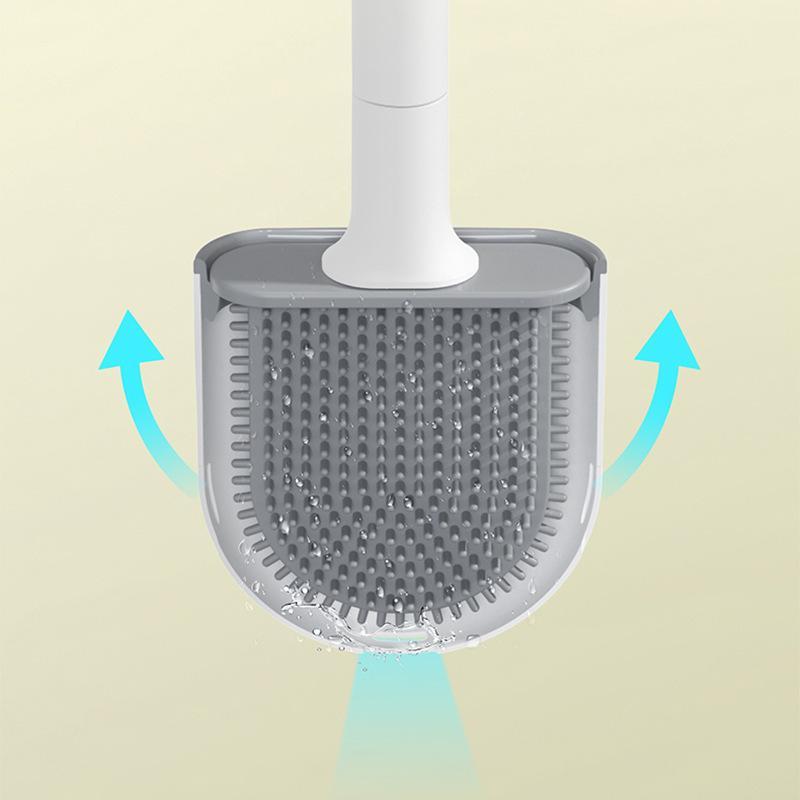 Detachable Soft Rubber Toilet Brush With No Dead Angle Cleaning