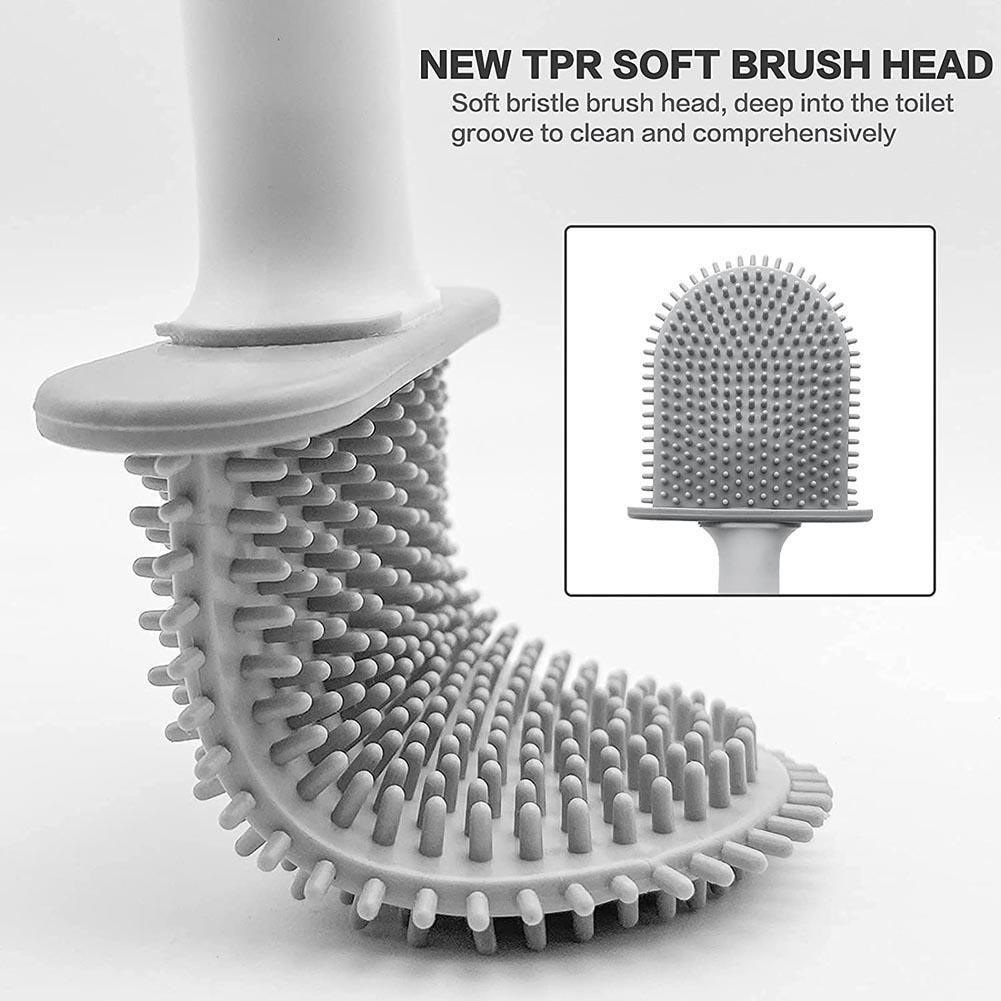 Detachable Soft Rubber Toilet Brush With No Dead Angle Cleaning