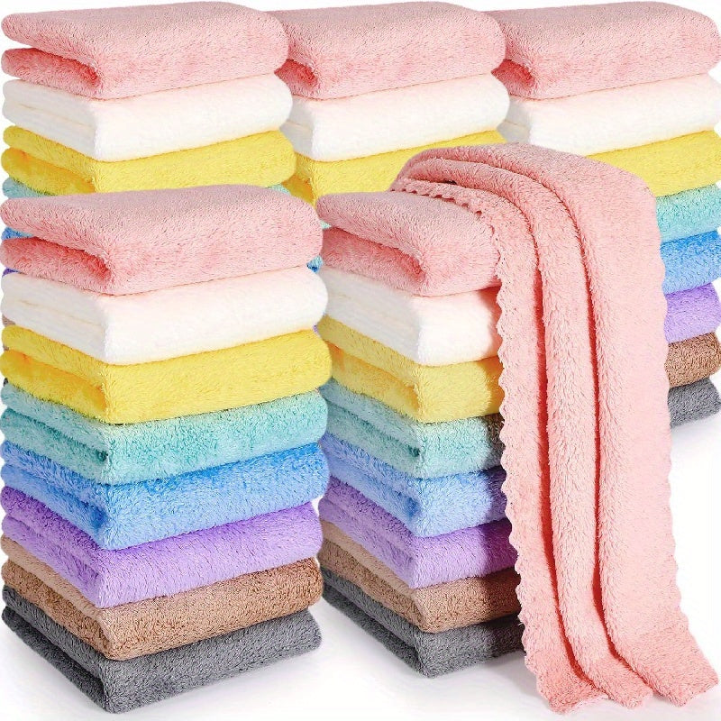 20pcs Solid Color Washcloth Sets