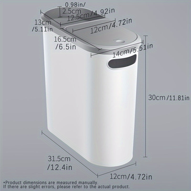 Creative Gap Waste Bin - 10L Bathroom Trash Can