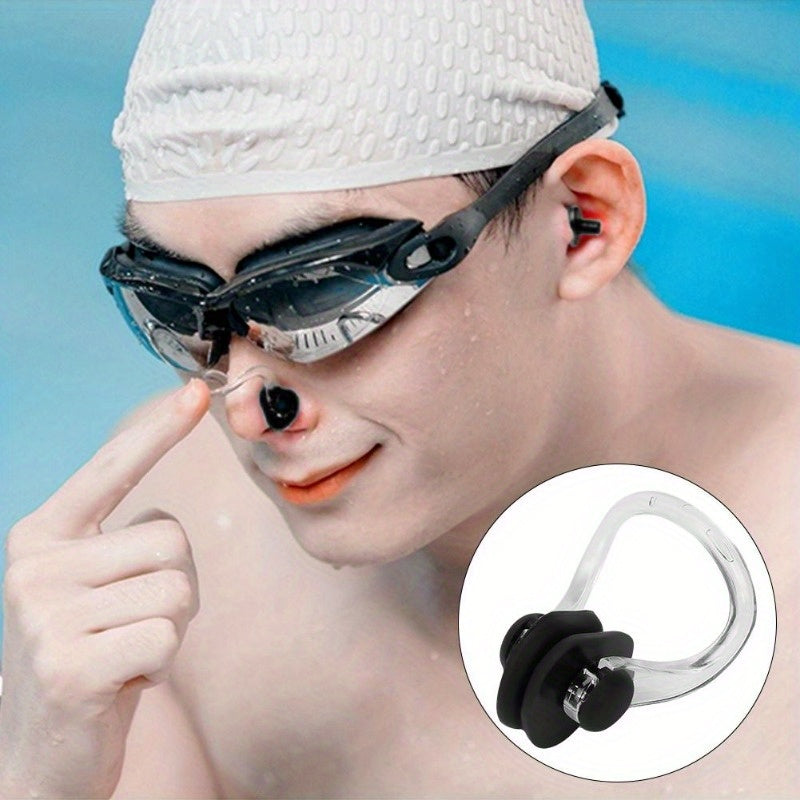 Unisex Silicone Nose Clip and Earplugs Set for Swimming and Surfing