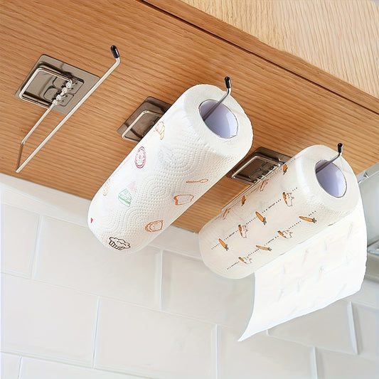 Self-Adhesive Paper Towel Holder - Wall Mount Stainless Steel Roll Organizer