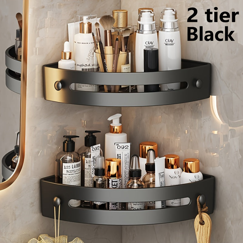 2 Pack Corner Shower Caddy - No Drilling Adhesive Shelves