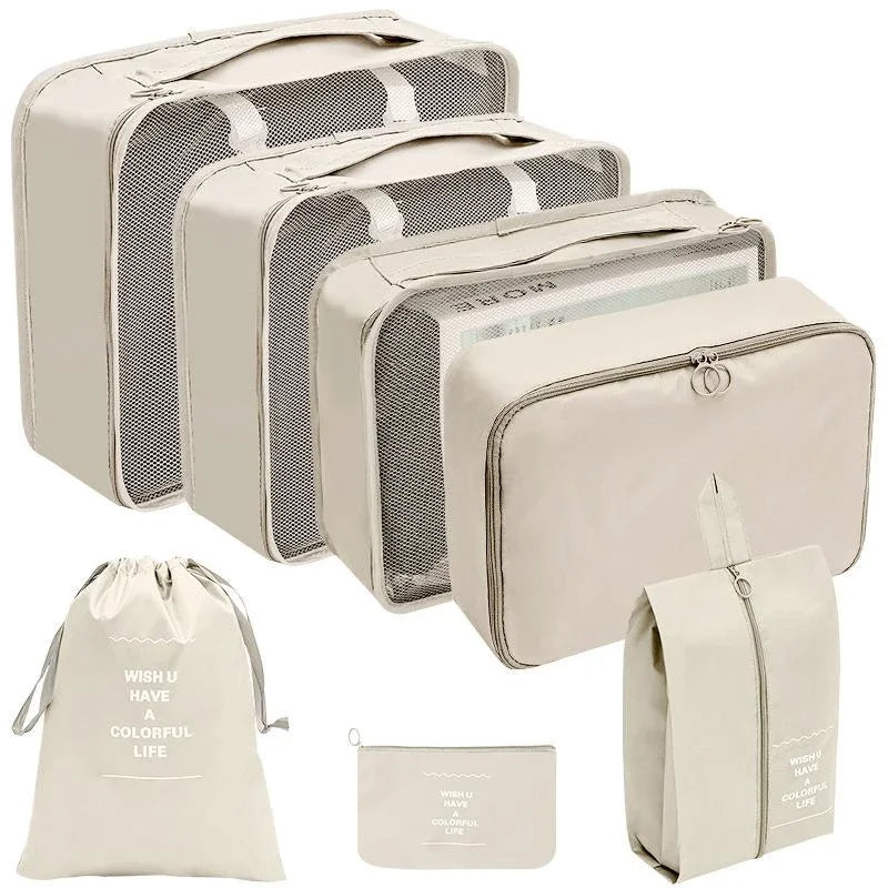 Travel Organizer Storage Bags Suitcase Packing Cubes Set_17