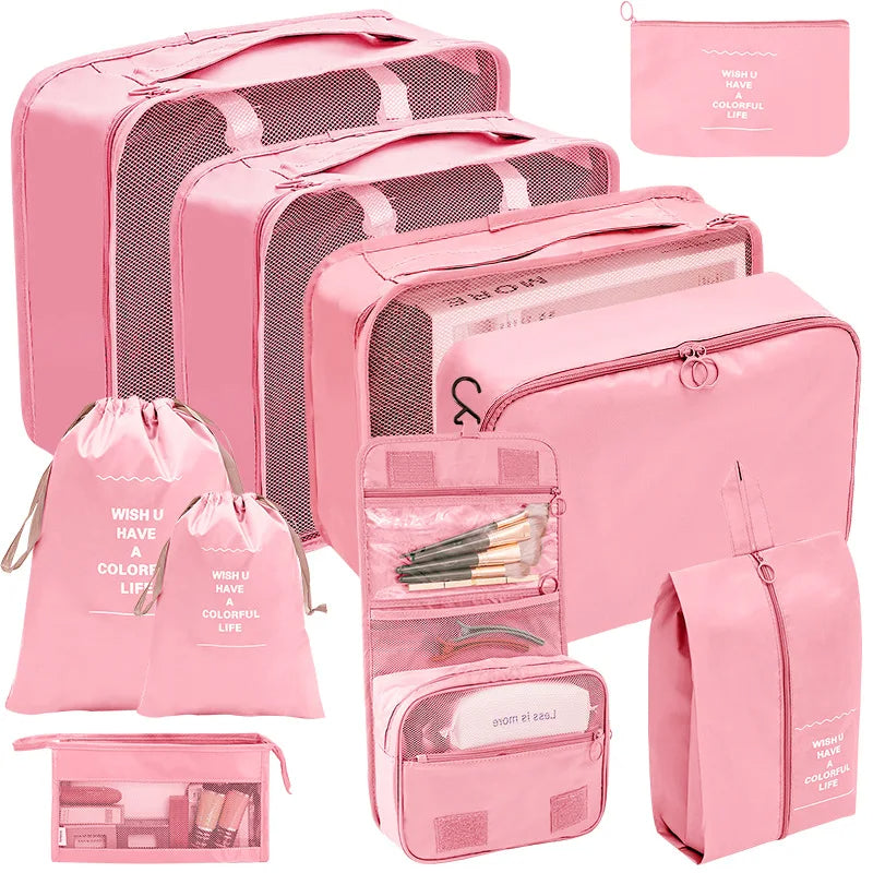 Travel Organizer Storage Bags Suitcase Packing Cubes Set_3