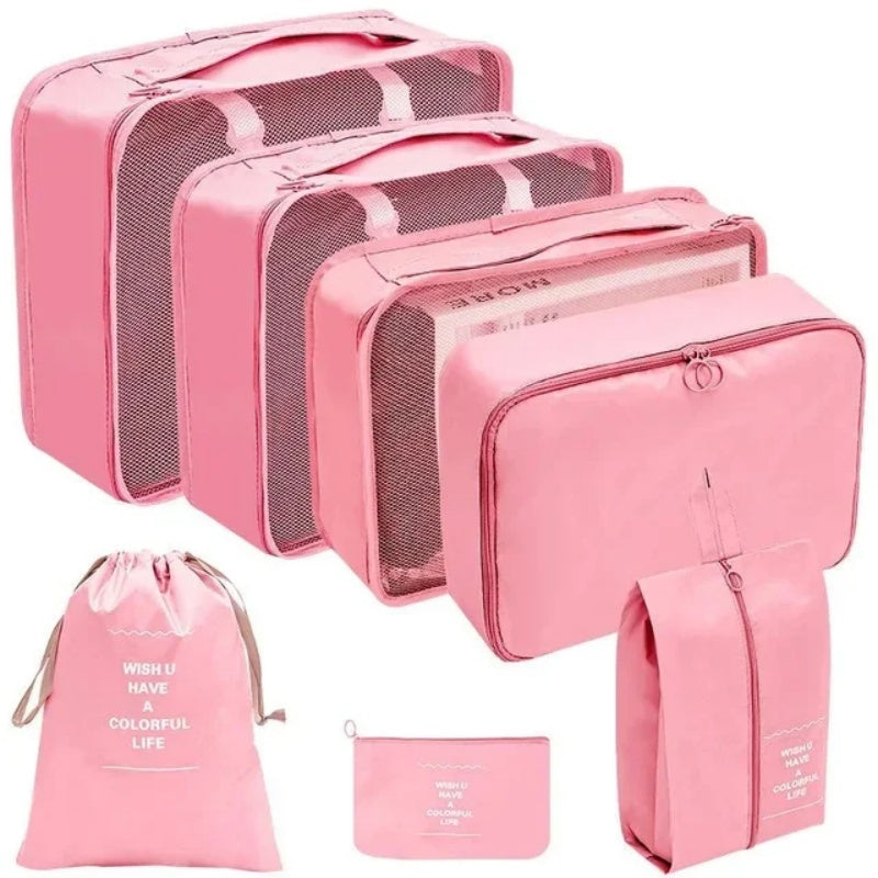 Travel Organizer Storage Bags Suitcase Packing Cubes Set_28