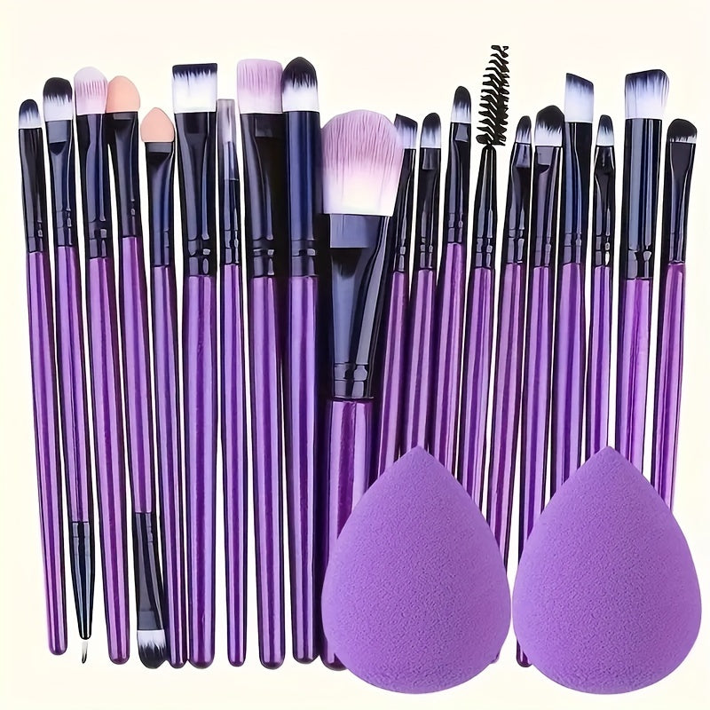 20pcs Luxe Makeup Brush Set - Professional & Beginner Kit