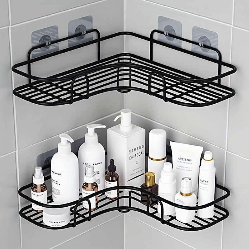 Punch-Free Corner Shelf - Wall-Mounted Bathroom Storage Rack