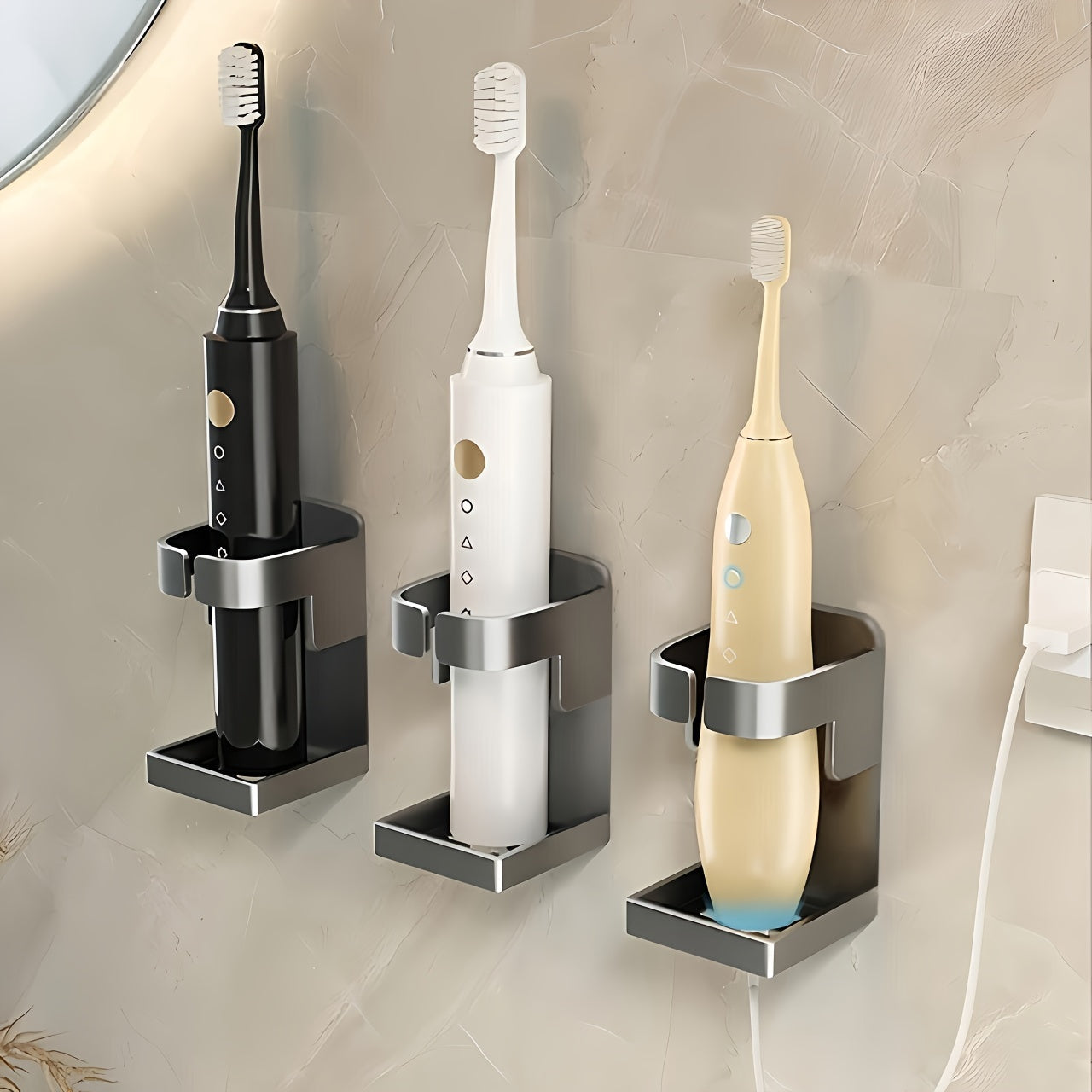 Electric Toothbrush Holder - Traceless Bathroom Storage Rack