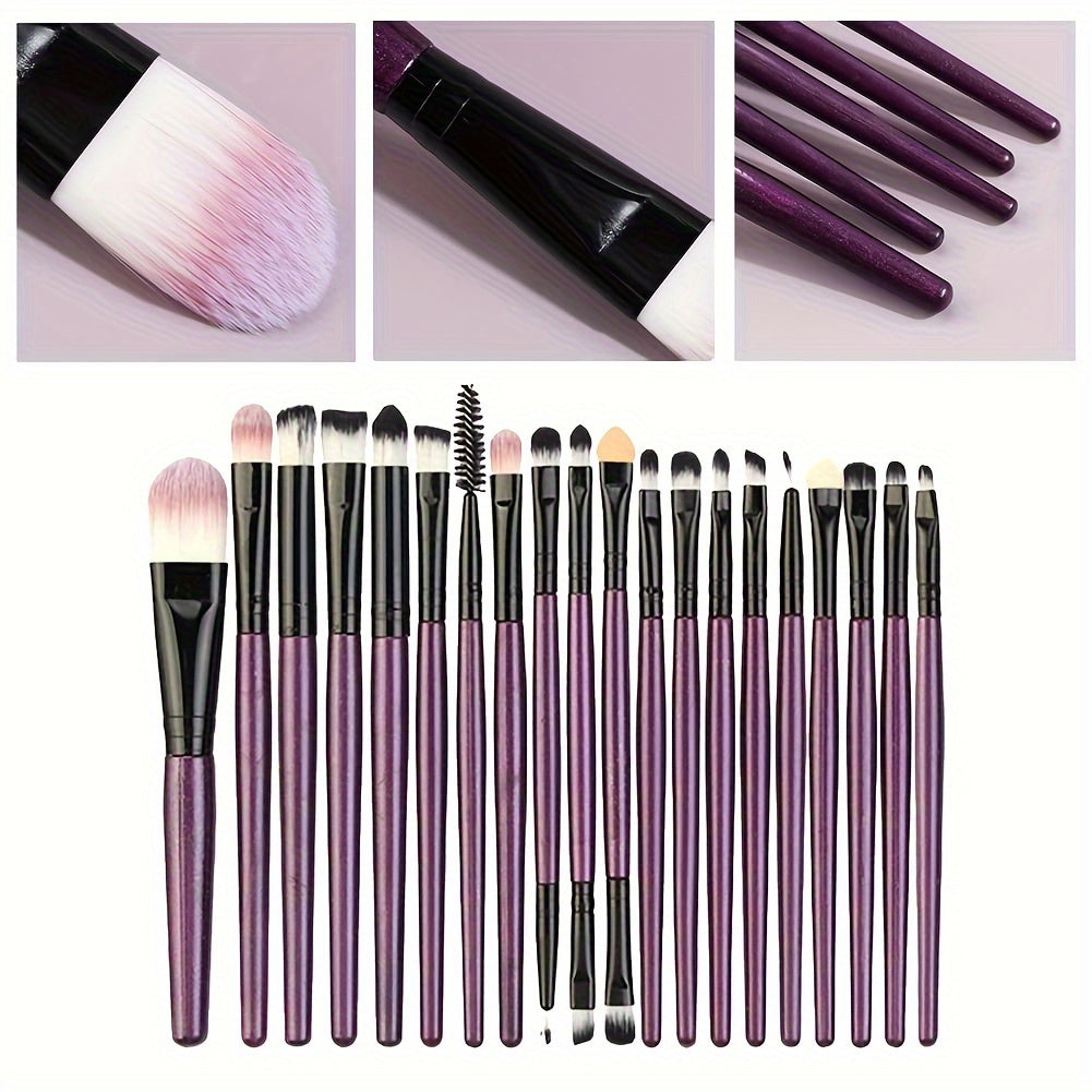 20pcs Luxe Makeup Brush Set - Professional & Beginner Kit