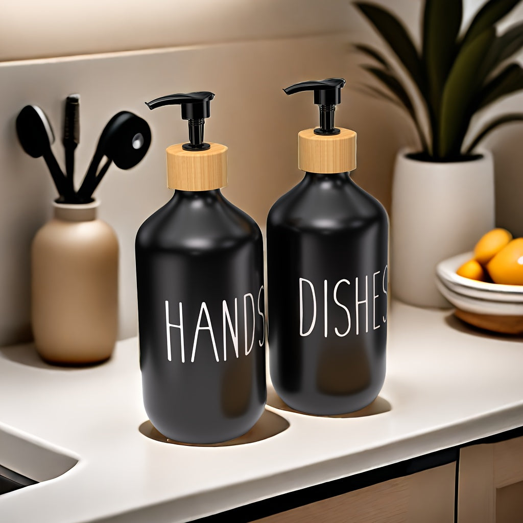 2pcs Soap Dispenser Set - Stylish Bathroom Hand Soap Dispenser