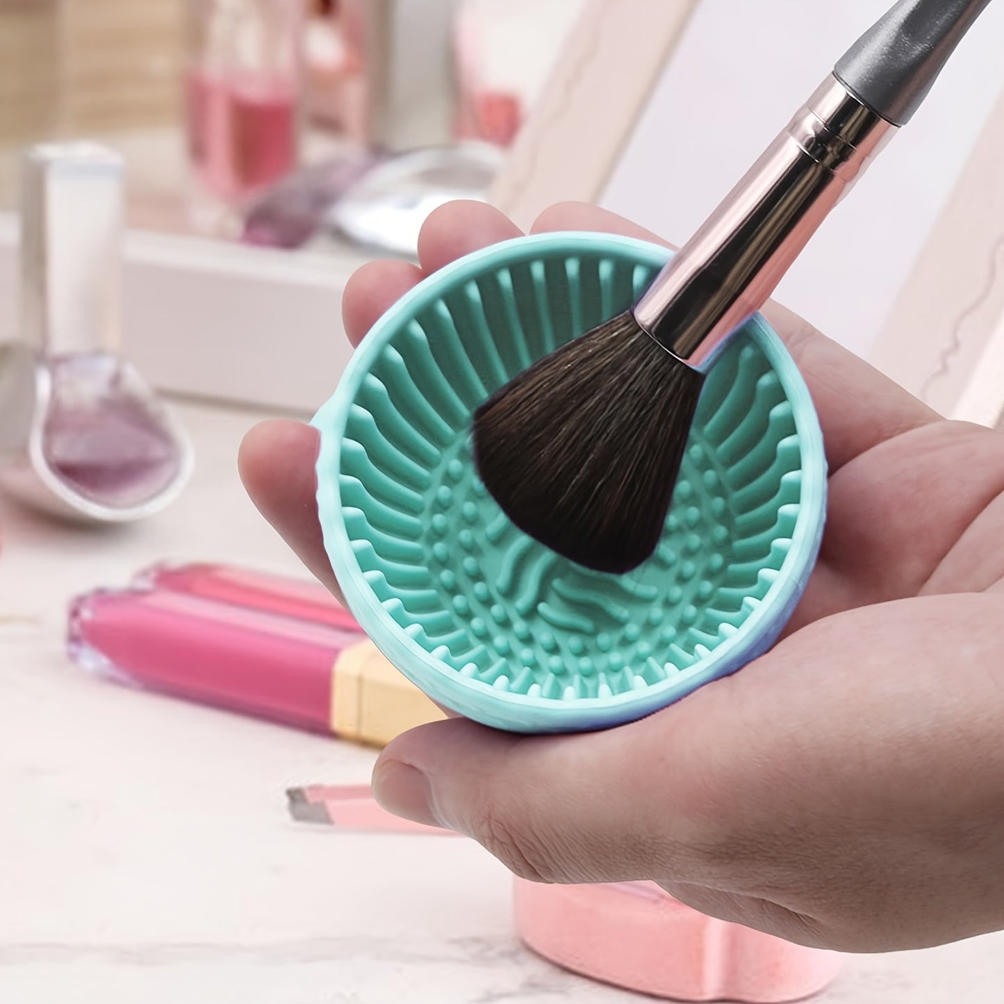 Portable Makeup Brush Cleaner Bowl