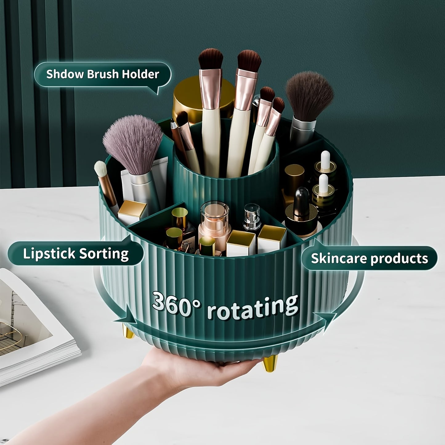 360° Rotating Makeup Organizer