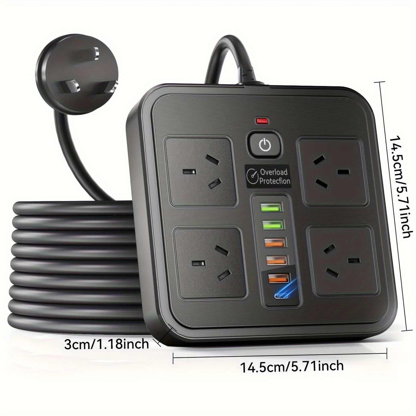 HEYMIX AU AUSELECT Power board USB 10IN1 Power Strip