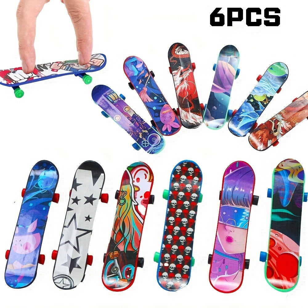 6 Pcs Mini Finger Skateboards