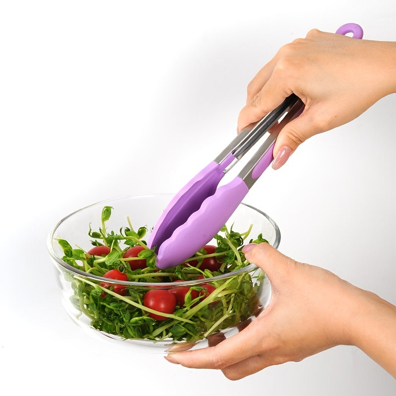 Silicone Kitchen Tongs - 22.86 Cm Heat Resistant BBQ Tool