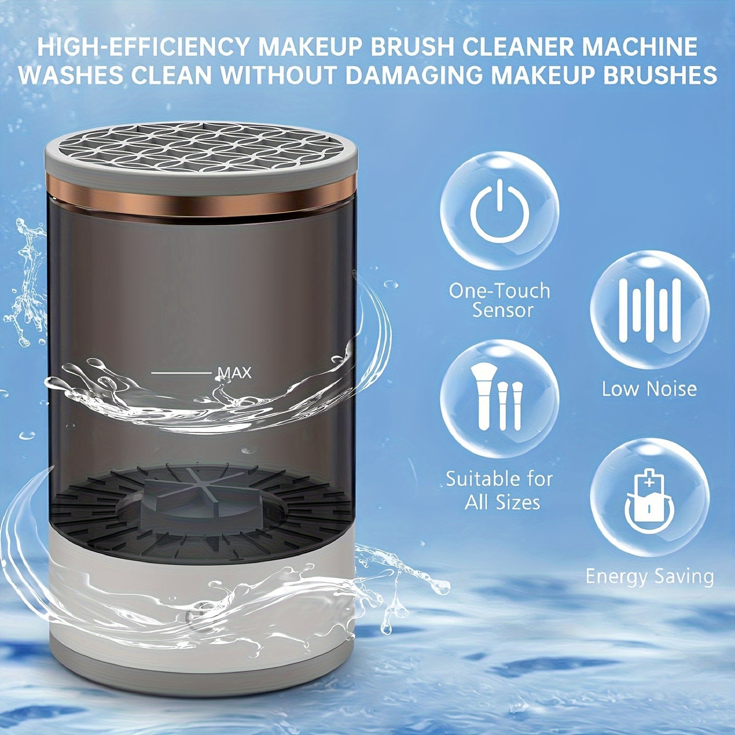 USB-Powered Electric Makeup Brush Cleaner and Dryer