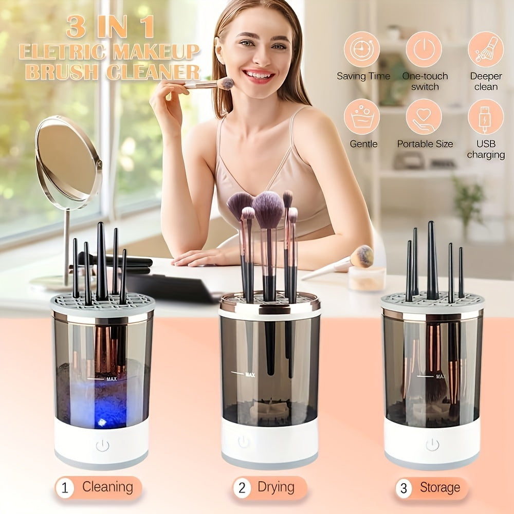 USB-Powered Electric Makeup Brush Cleaner and Dryer