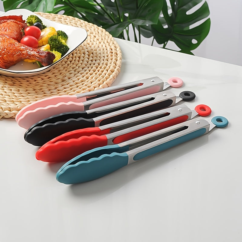 Silicone Kitchen Tongs - 22.86 Cm Heat Resistant BBQ Tool