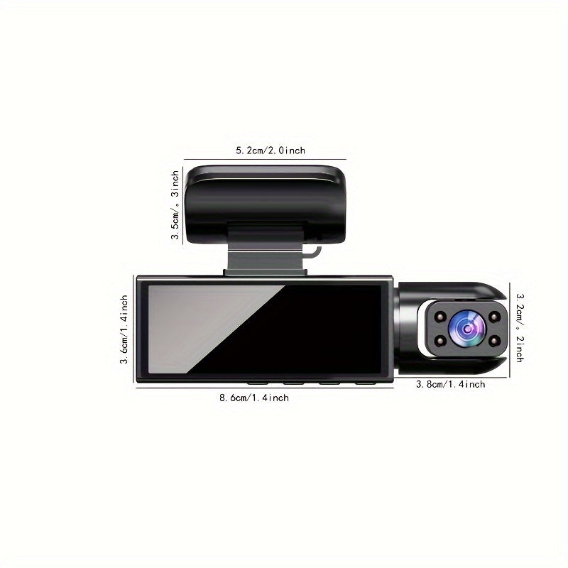 Dual Dash Cam with Infrared Night Vision