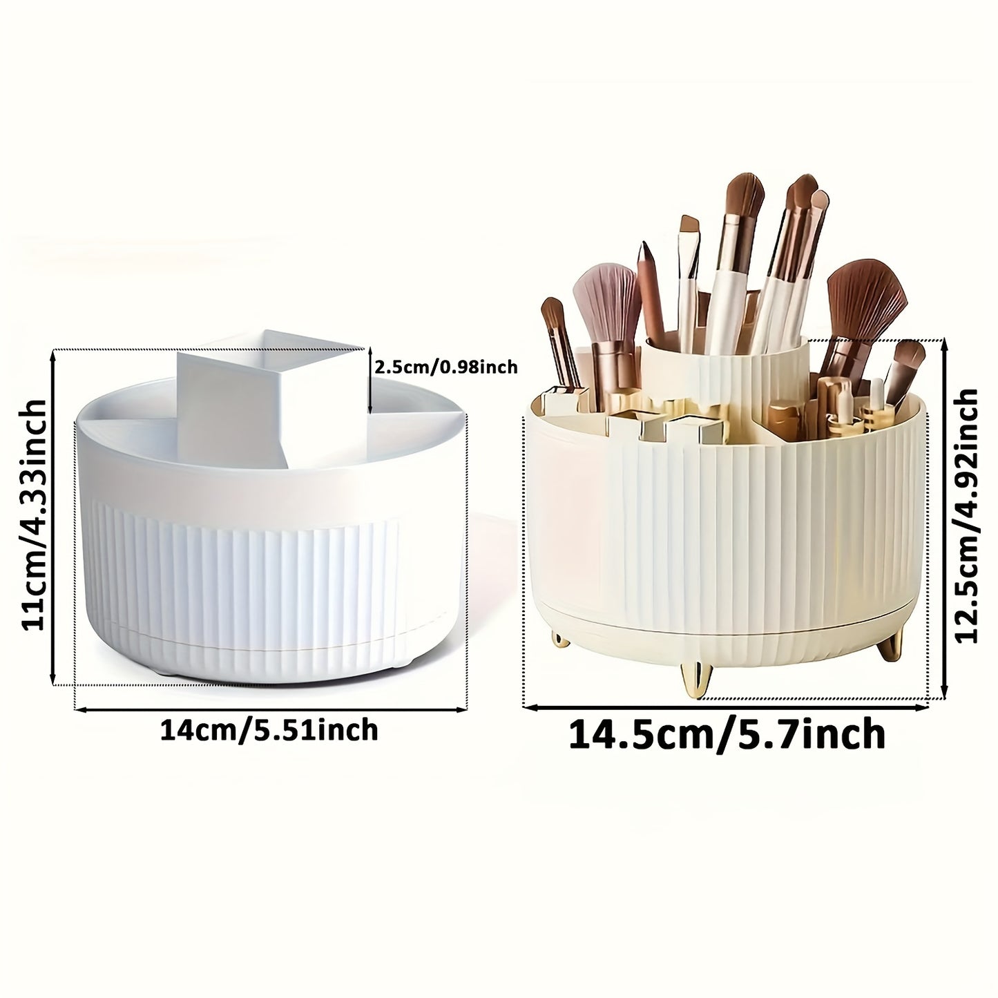 360° Rotating Makeup Organizer