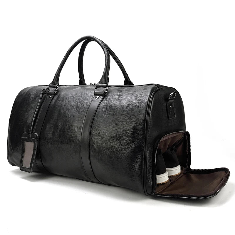 MAHEU Leather Travel Bag