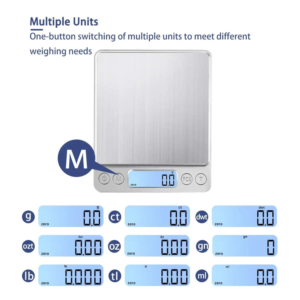 Digital Kitchen Scale 3000g/0.1g - Mini Food and Jewelry Scale with LCD Display