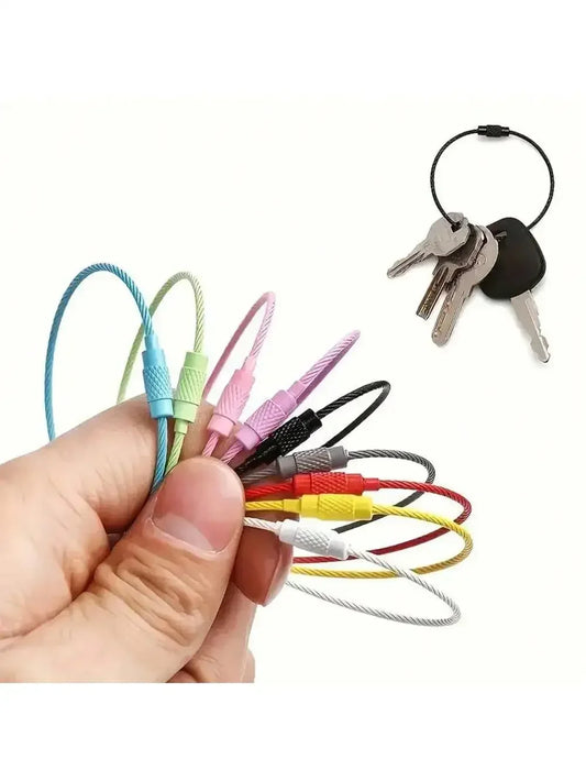 10pcs Stainless Steel Luggage Keychain