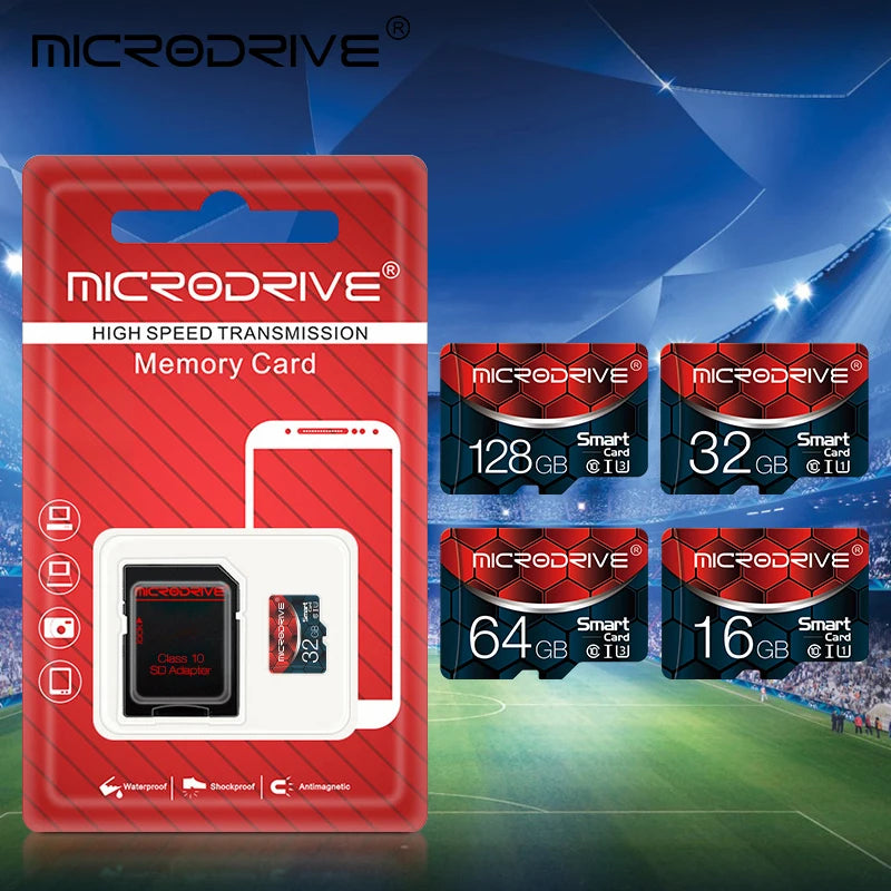 MicroDrive Micro TF SD Card - 16GB, 32GB, 64GB, 128GB