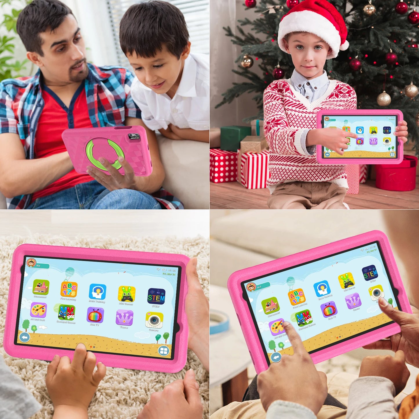 VASOUN Kids Tablet 8 Inch - Android 13 Quad Core Tablet for Children