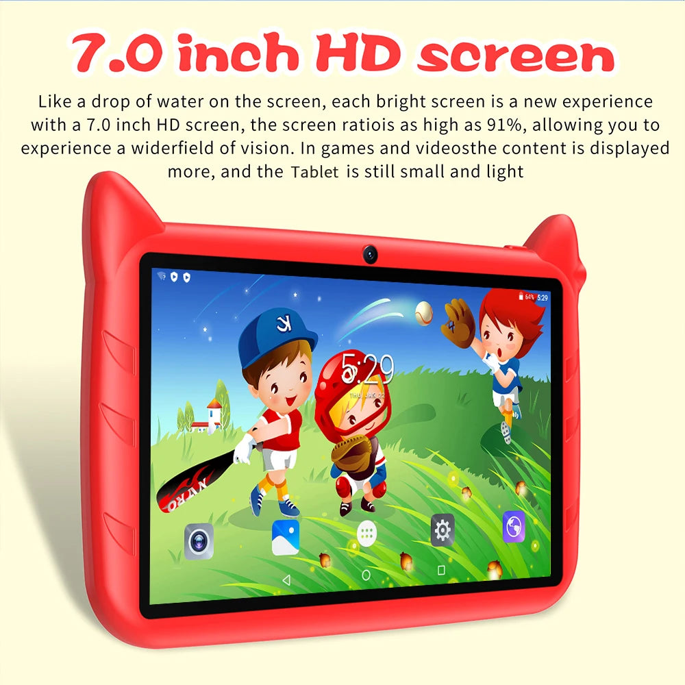 BDF 7 Inch Kid Tablet - Android 13 for Young Explorers