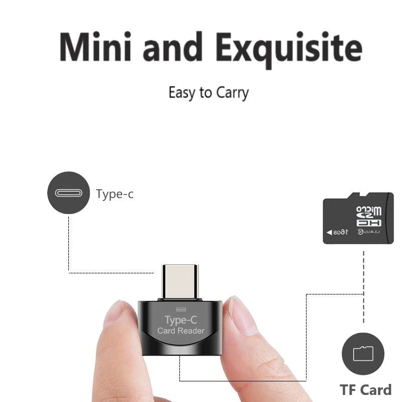 USB 3.0 Type C Card Reader - USB-C TF Micro SD OTG Adapter