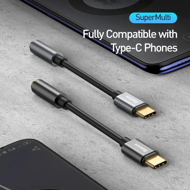 Baseus Type C to 3.5mm Earphone Jack AUX USB C Cable Adapter