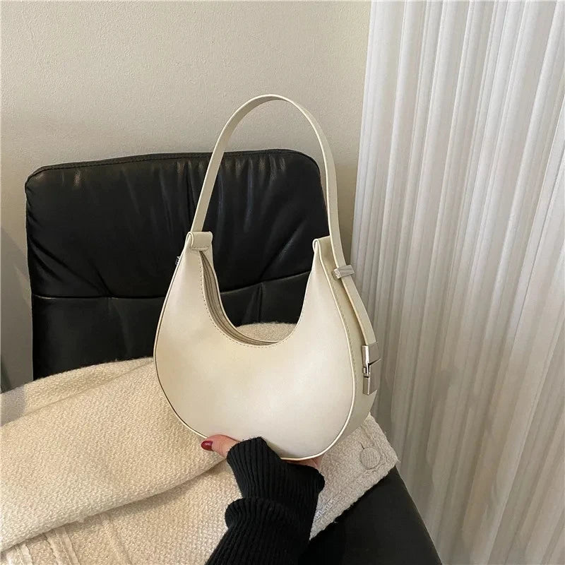 Yogodlns Luxury Half Moon Hobo Bag for Women