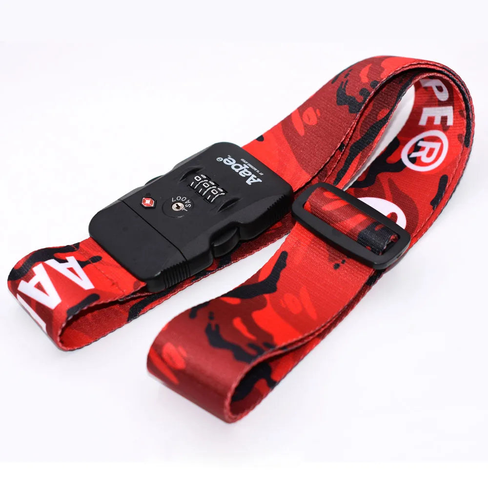 Adjustable 3 Digit Combination Luggage Strap