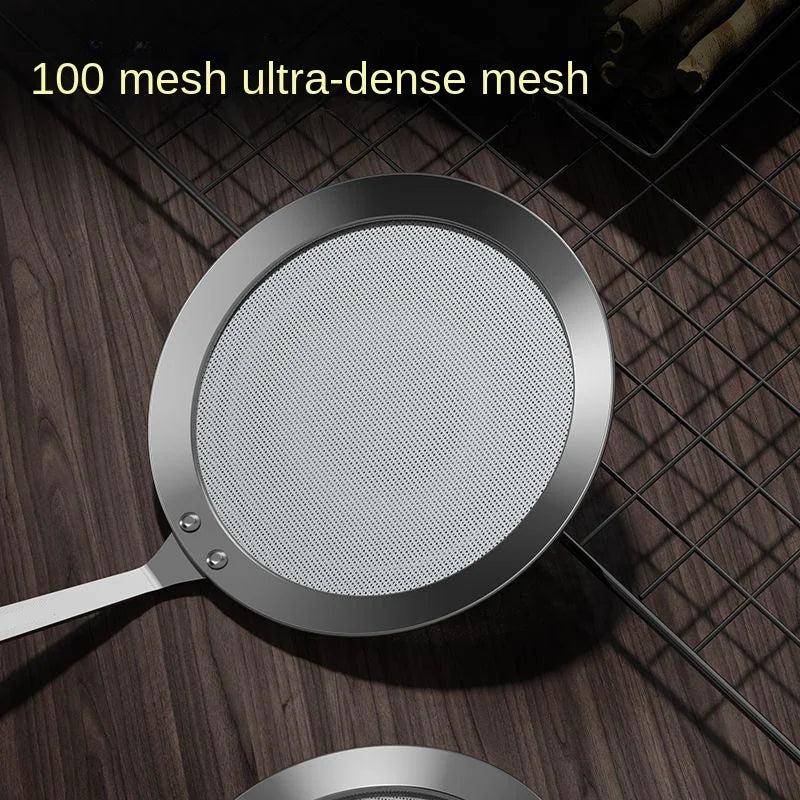 Fine Mesh 304 Stainless Steel Strainer Sieve - Perfect for Juice, Eggs, Coffee, Tea, and Vegetables