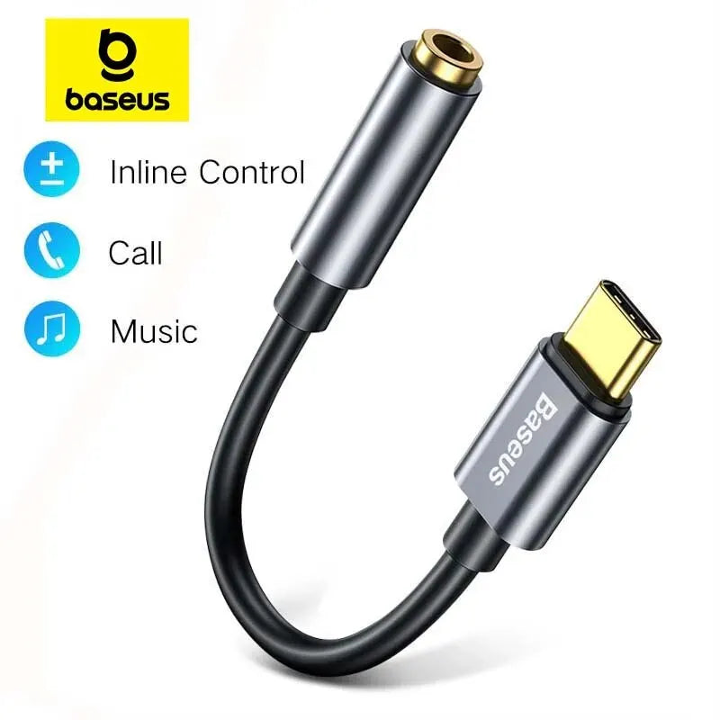 Baseus Type C to 3.5mm Earphone Jack AUX USB C Cable Adapter