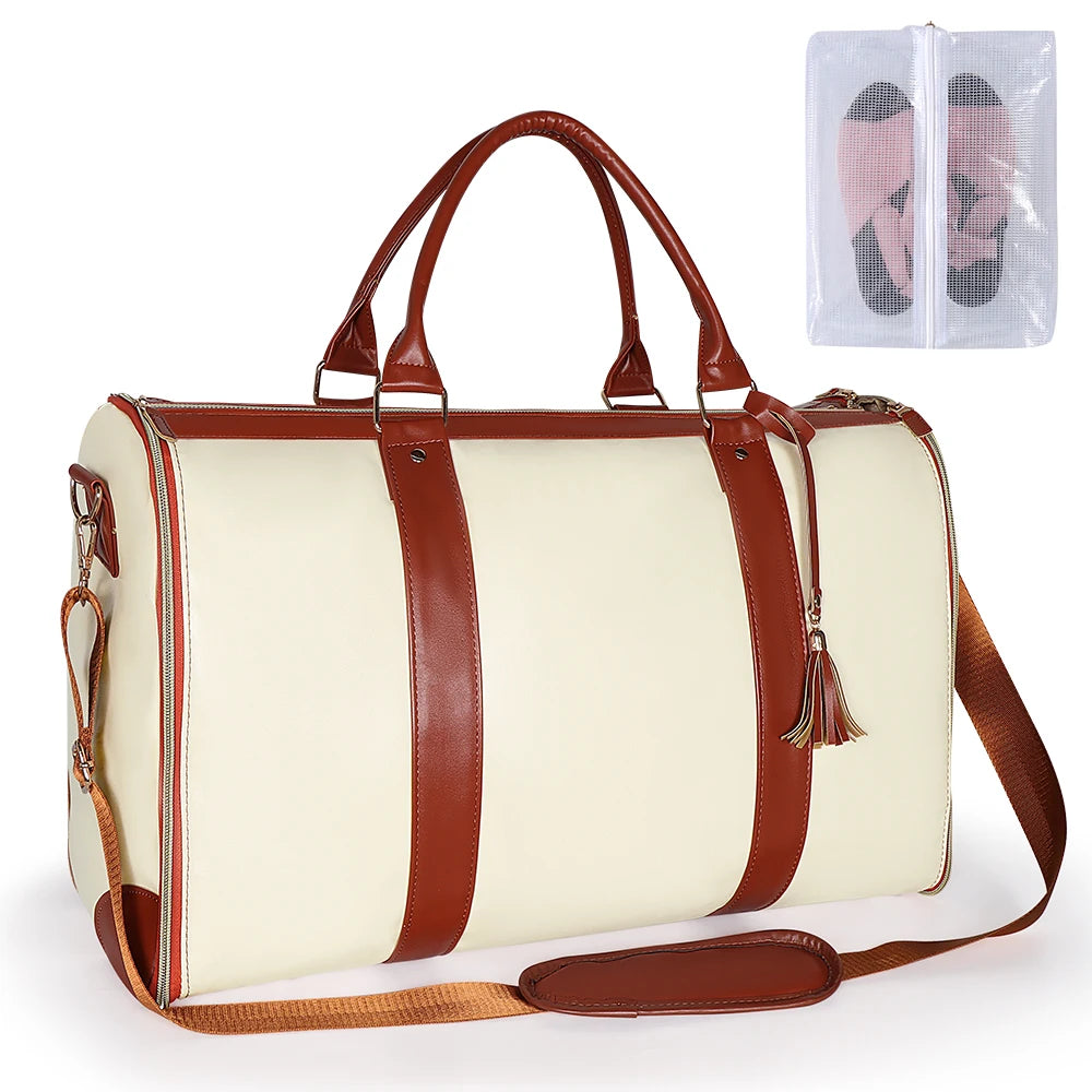 Large Capacity PU Folding Travel Bag for Women