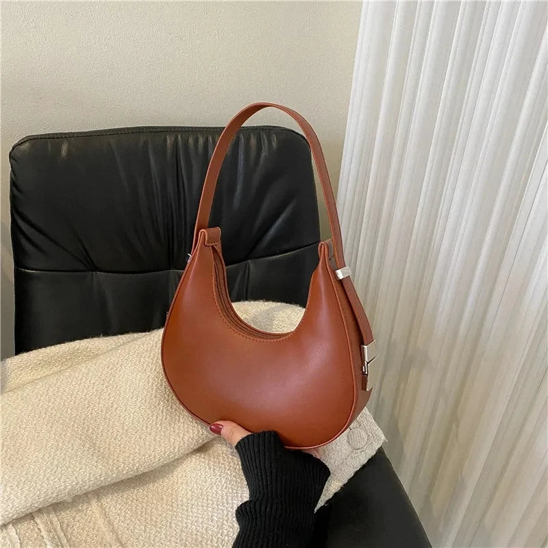 Yogodlns Luxury Half Moon Hobo Bag for Women