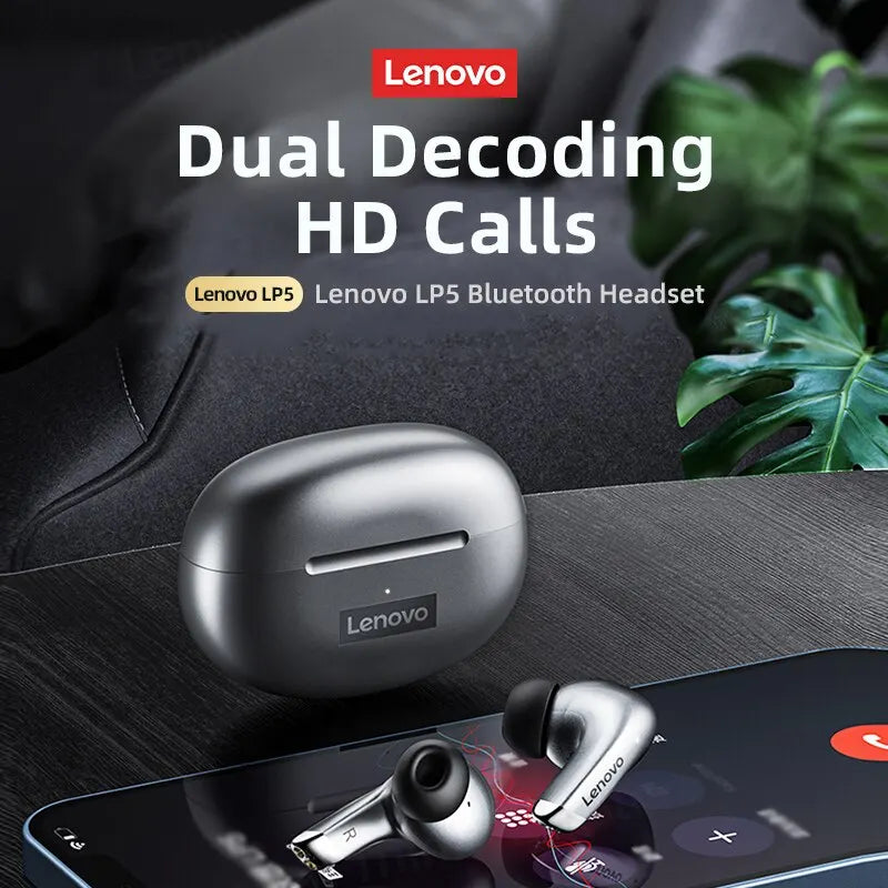 Lenovo LP5 Wireless Bluetooth Earbuds - HiFi Music