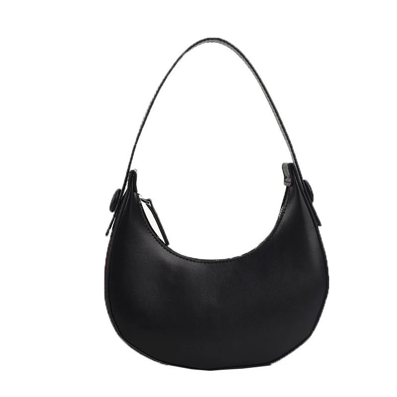 Half Crescent Leather PU Handbag