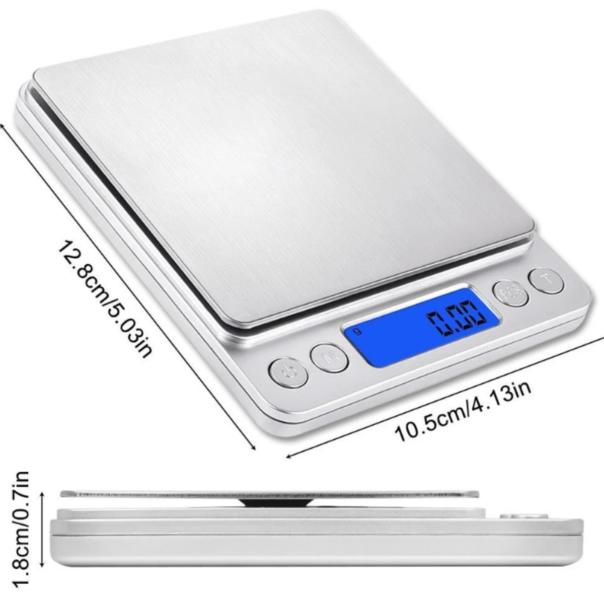 Digital Kitchen Scale 3000g/0.1g - Mini Food and Jewelry Scale with LCD Display