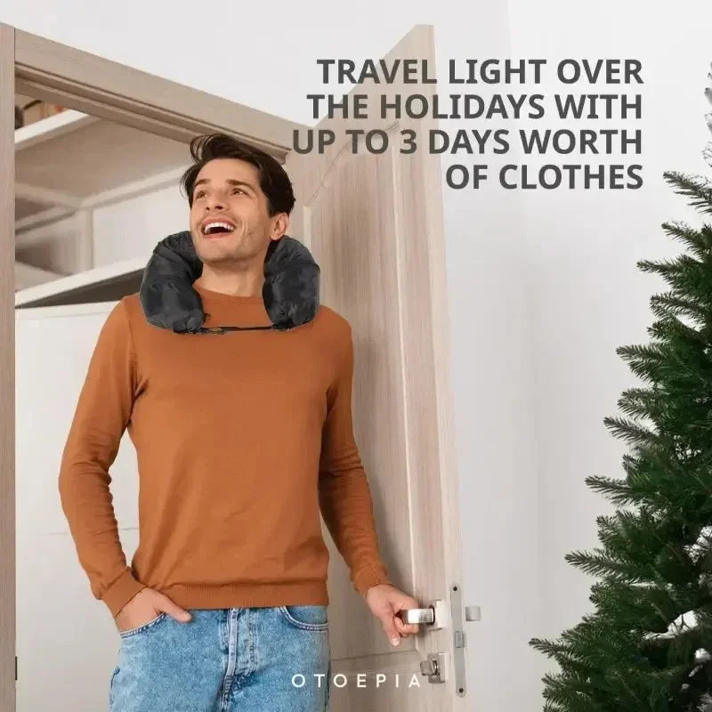 Portable Travel Neck Pillow with Storage Bag