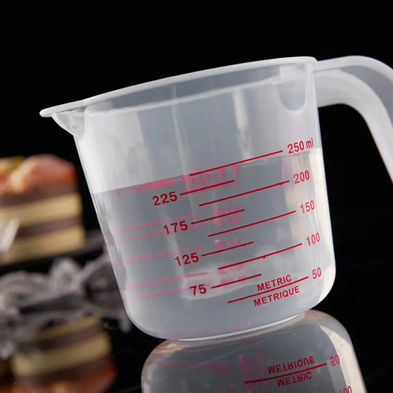 3 Pcs Plastic Transparent Graduated Measures Cup Set