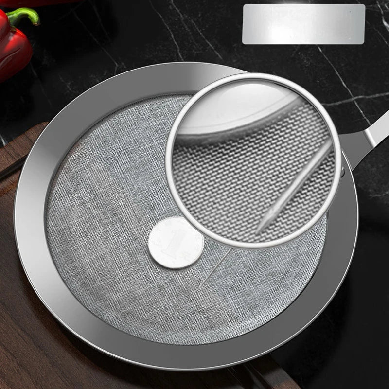 Fine Mesh 304 Stainless Steel Strainer Sieve - Perfect for Juice, Eggs, Coffee, Tea, and Vegetables