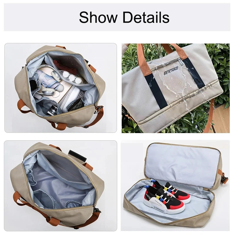 Large Capacity Travel Bag – Water-resistant Sports Duffle for Men and Women