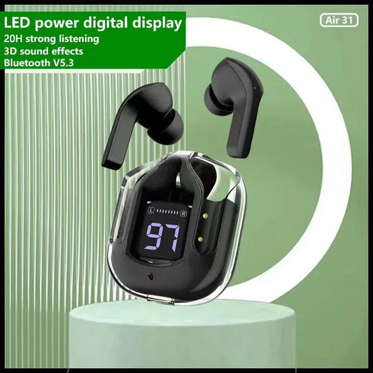 True Wireless Bluetooth Headset with LED Digital Display